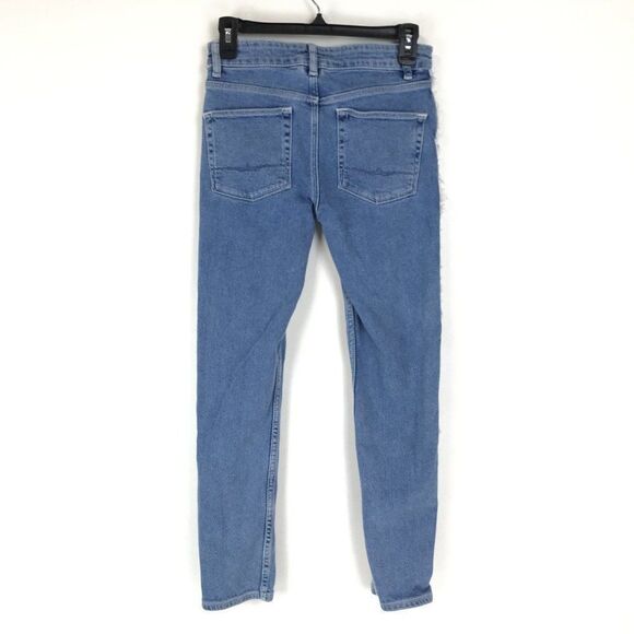 ASOS Frayed Outseam Skinny Jeans Women's Size 28 Mid-Rise Stretch Denim Pockets - Picture 5 of 14